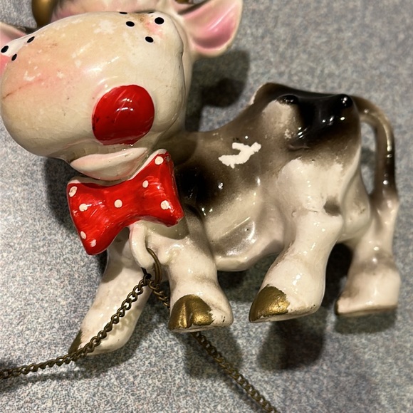 Vintage Japanese Animal Ceramic ANTHROPOMORPHIC cow Family Figurines - Picture 5 of 16